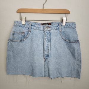 Vintage Jordache Jeanjer Cropped Denim Skirt